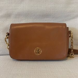 Tory Burch Robinson Mini Chain Bag, Brown Tan